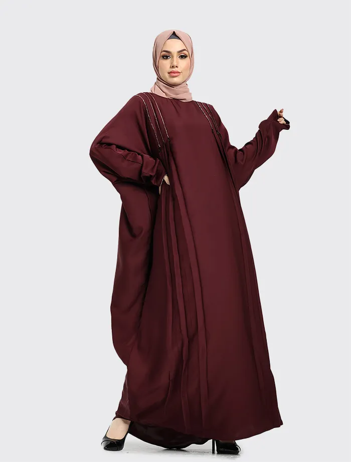Plum Habiba Batwing Abaya
